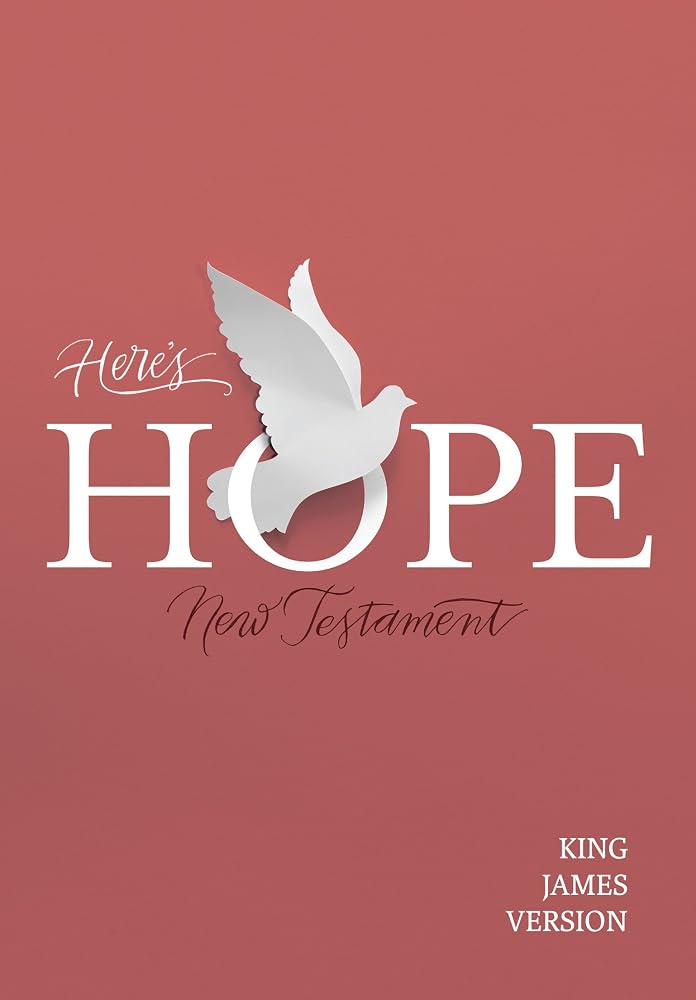 KJV Here's Hope New Testament, Black Letter, Gospel Presentation, Outreach, Evangelism, Easy-to-Read Bible Serif Type cover image