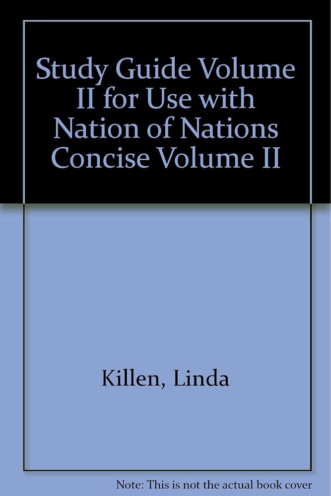 Study Guide Volume II for use with Nation of Nations Concise Volume II cover image