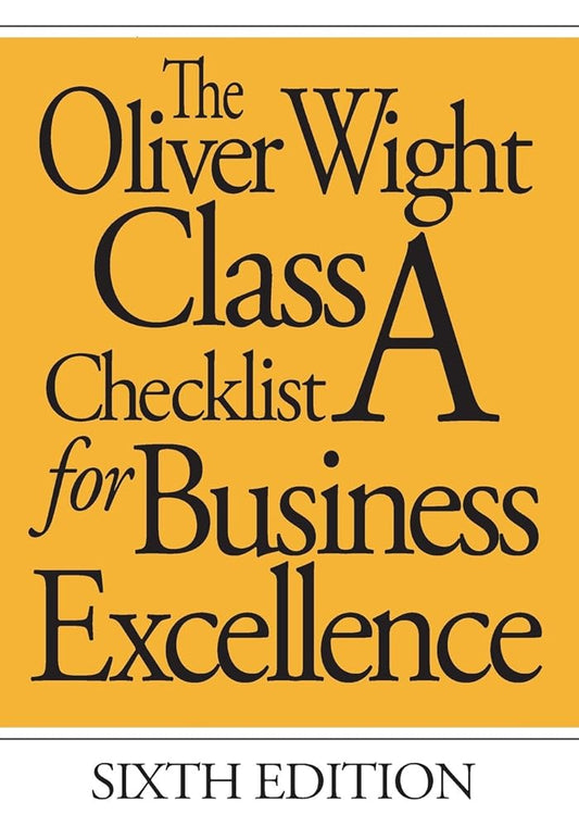 The Oliver Wight Class A Checklist for Business Excellence cover image