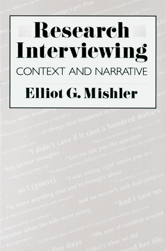 Research Interviewing: Context and Narrative cover image