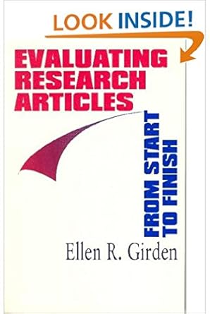Evaluating Research Articles from Start to Finish cover image