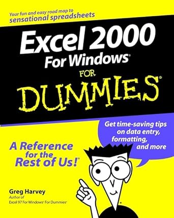 Excel 2000 For Windows For Dummies cover image