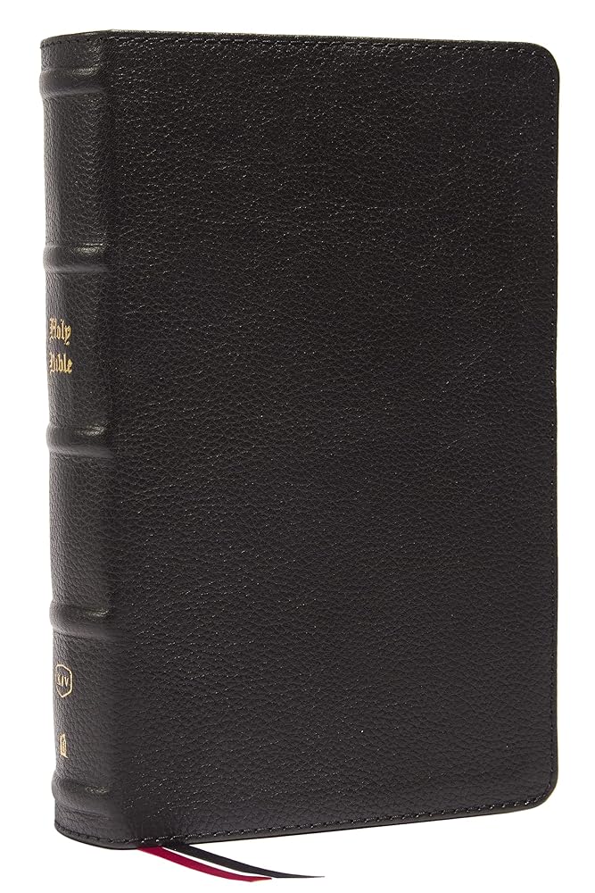 KJV Holy Bible: Large Print Single-Column with 43,000 End-of-Verse Cross References, Black Genuine Leather, Personal Size, Red Letter, Comfort Print: King James Version cover image