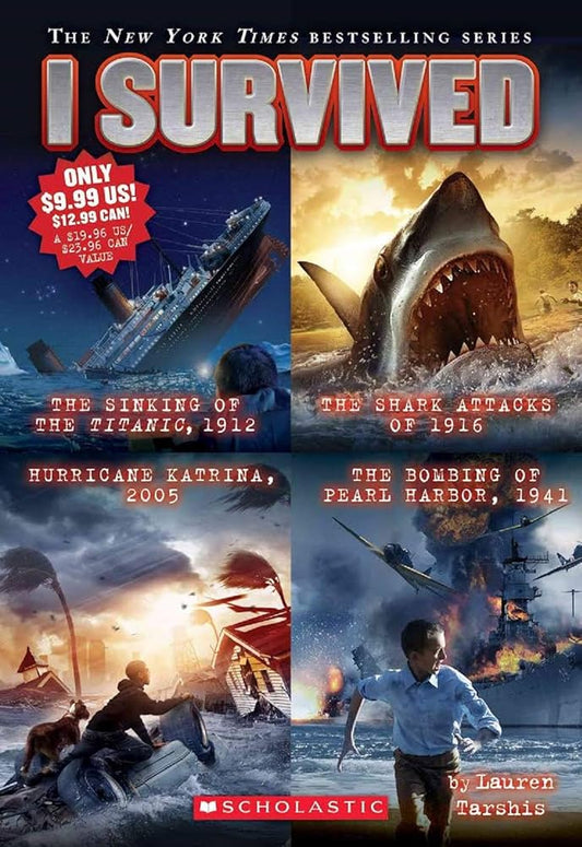 I Survived 4 Story Paperback Book by Lauren Tarshis cover image