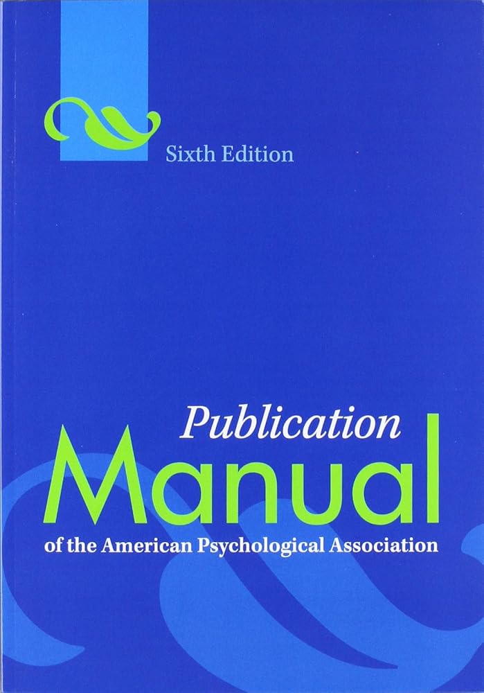 Publication Manual of the American Psychological Association 6ed cover image