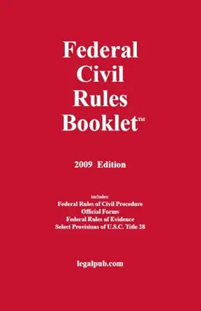2009 Federal Civil Rules Booklet cover image