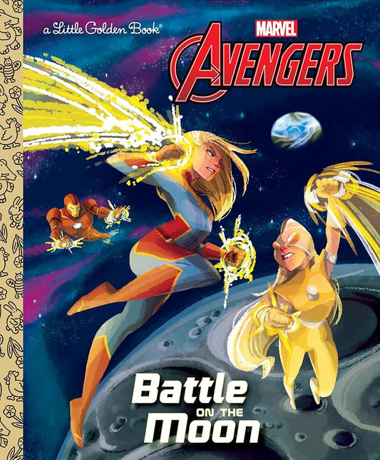 Battle on the Moon (Marvel Avengers) (Little Golden Book) cover image