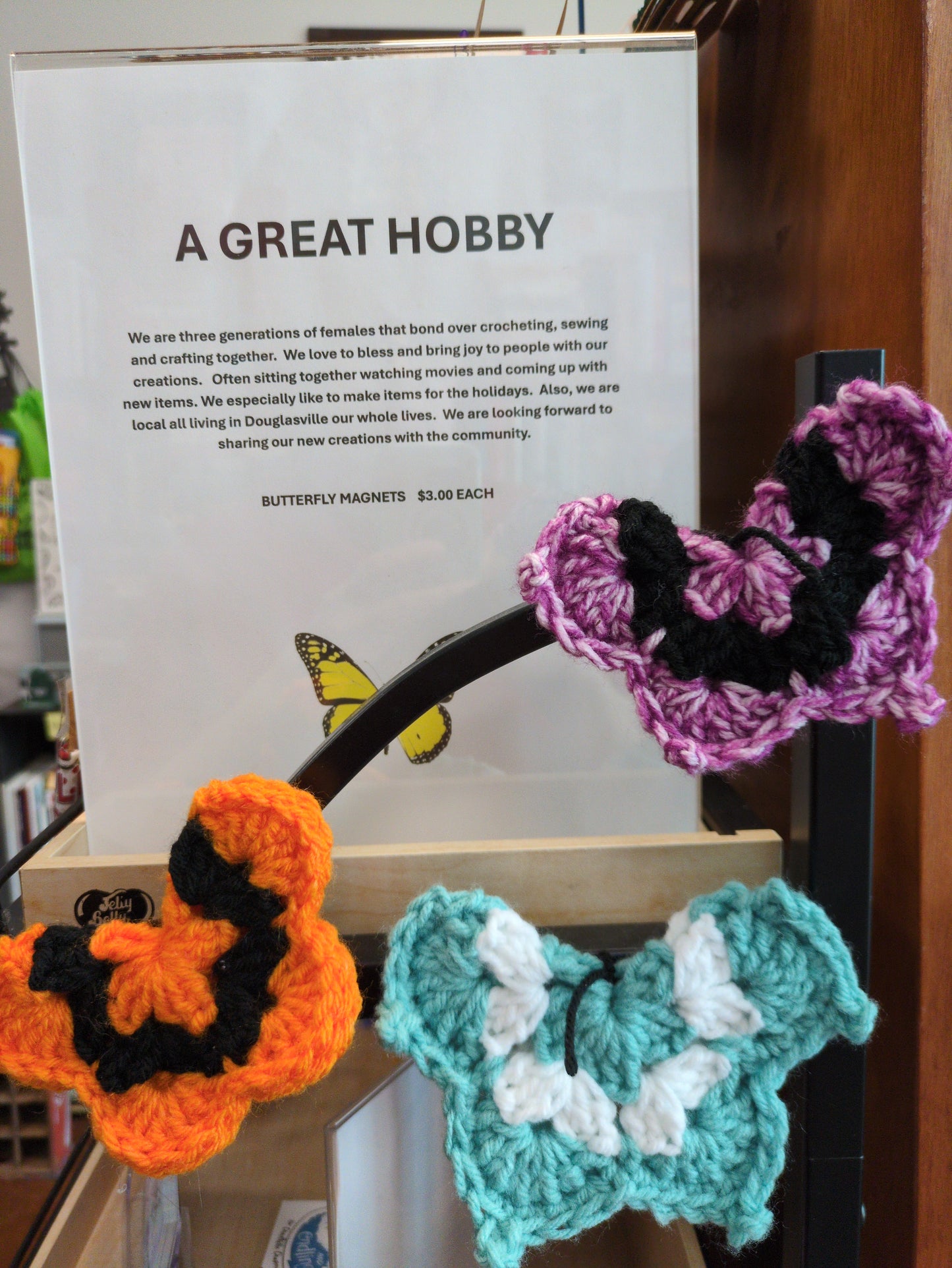 Magnet - Crochet Butterfly by A Good Hobby