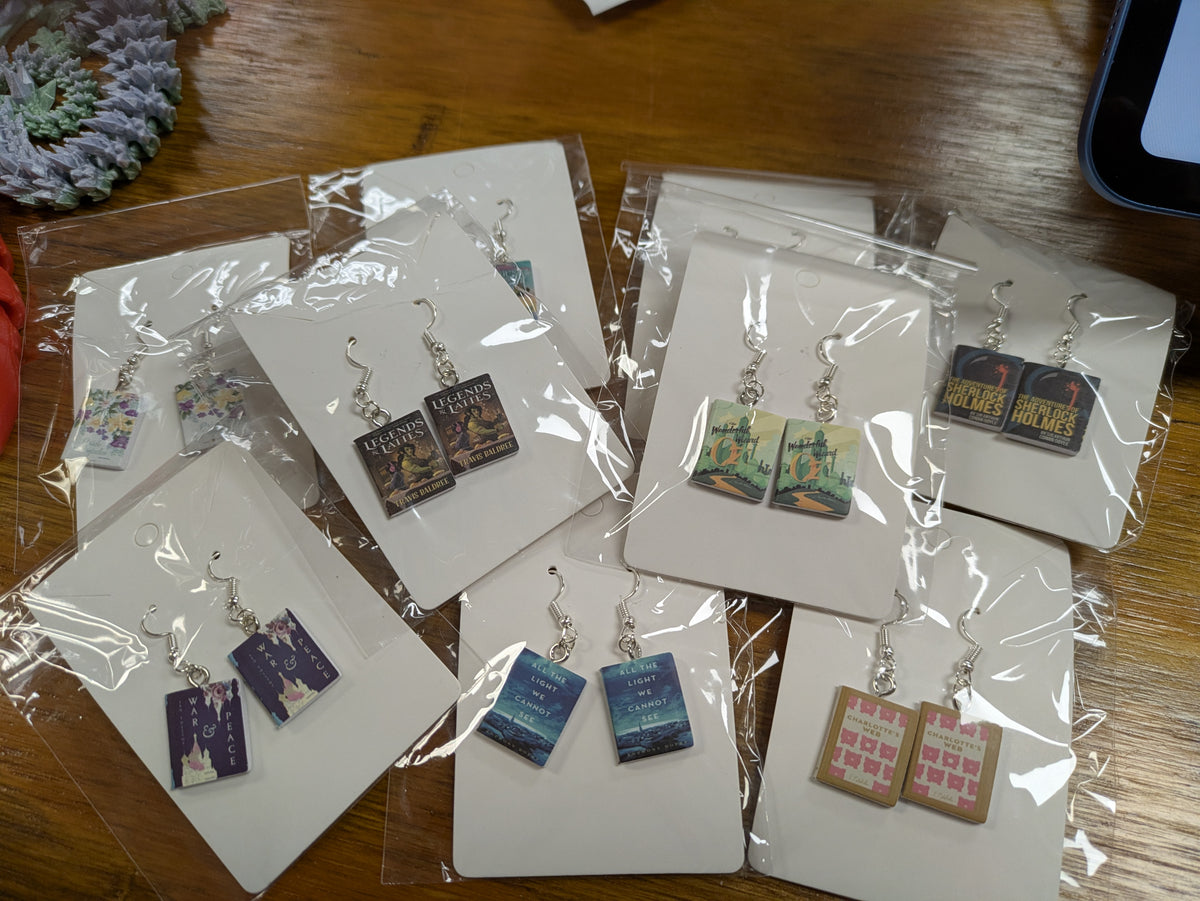 Earrings - Books